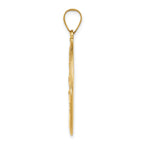 14K Polished and Satin St Christopher Medal Hollow Pendant