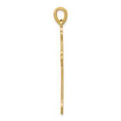 14K Budded Cross Pendant