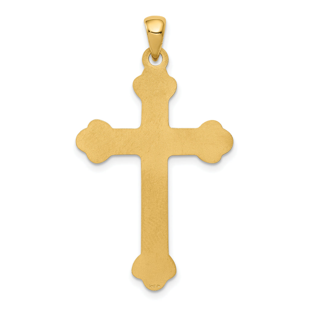 14K Budded Cross Pendant