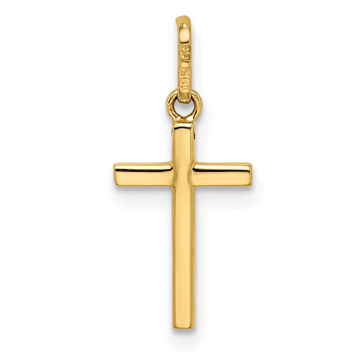 14K Polished Cross Pendant