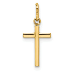 14K Polished Cross Pendant