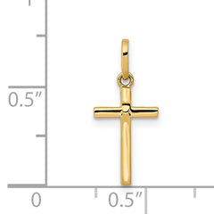 14K Polished Cross Pendant