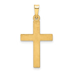 14K Brushed and Polished Latin Cross Pendant