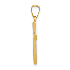 14K Polished Latin Cross Pendant