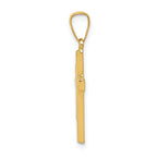 14K Polished Cross Latin Pendant