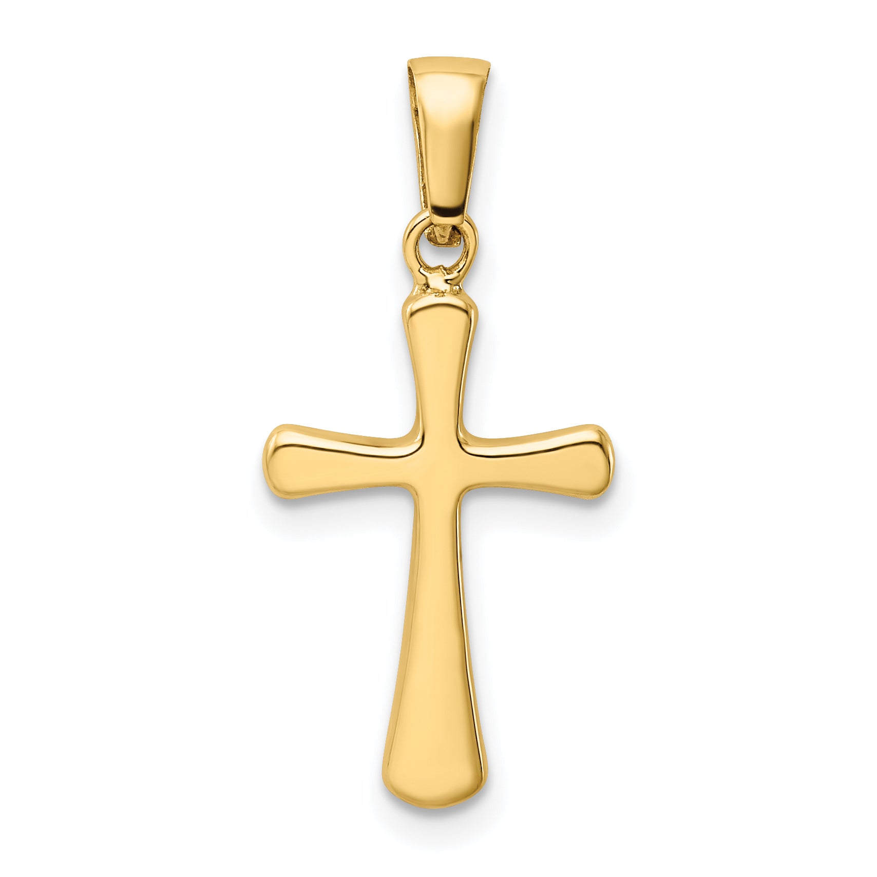 14K Polished Cross Pendant