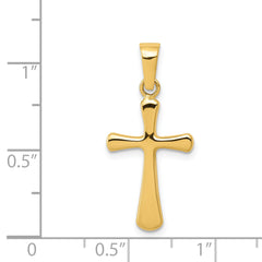 14K Polished Cross Pendant