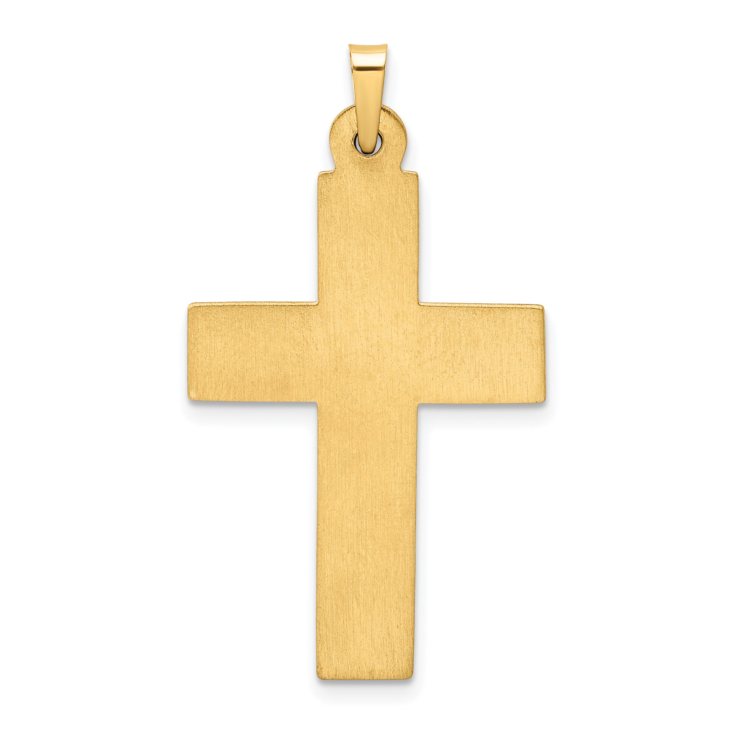 14K Polished Filigree Cross Pendant