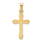 14K Textured and Polished Latin Cross Pendant