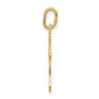 14K Gold Polished Small Cross Pendant