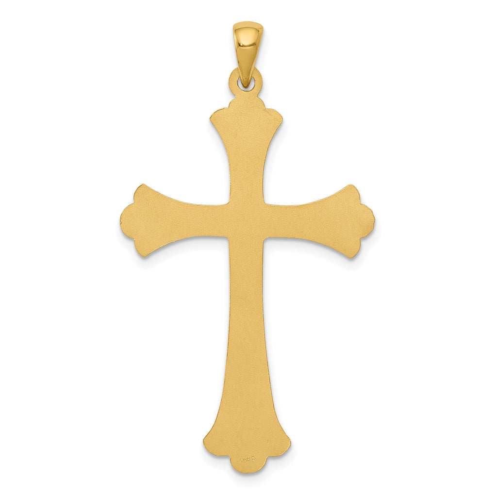 14K Fleur De Lis Cross Pendant