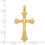 14K Fleur De Lis Cross Pendant