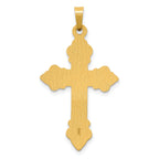 14K Polished Cross Budded Pendant