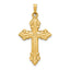 14k Polished Cross Budded Pendant
