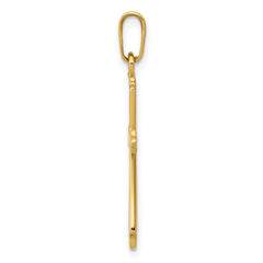 14K Polished Cross Pendant