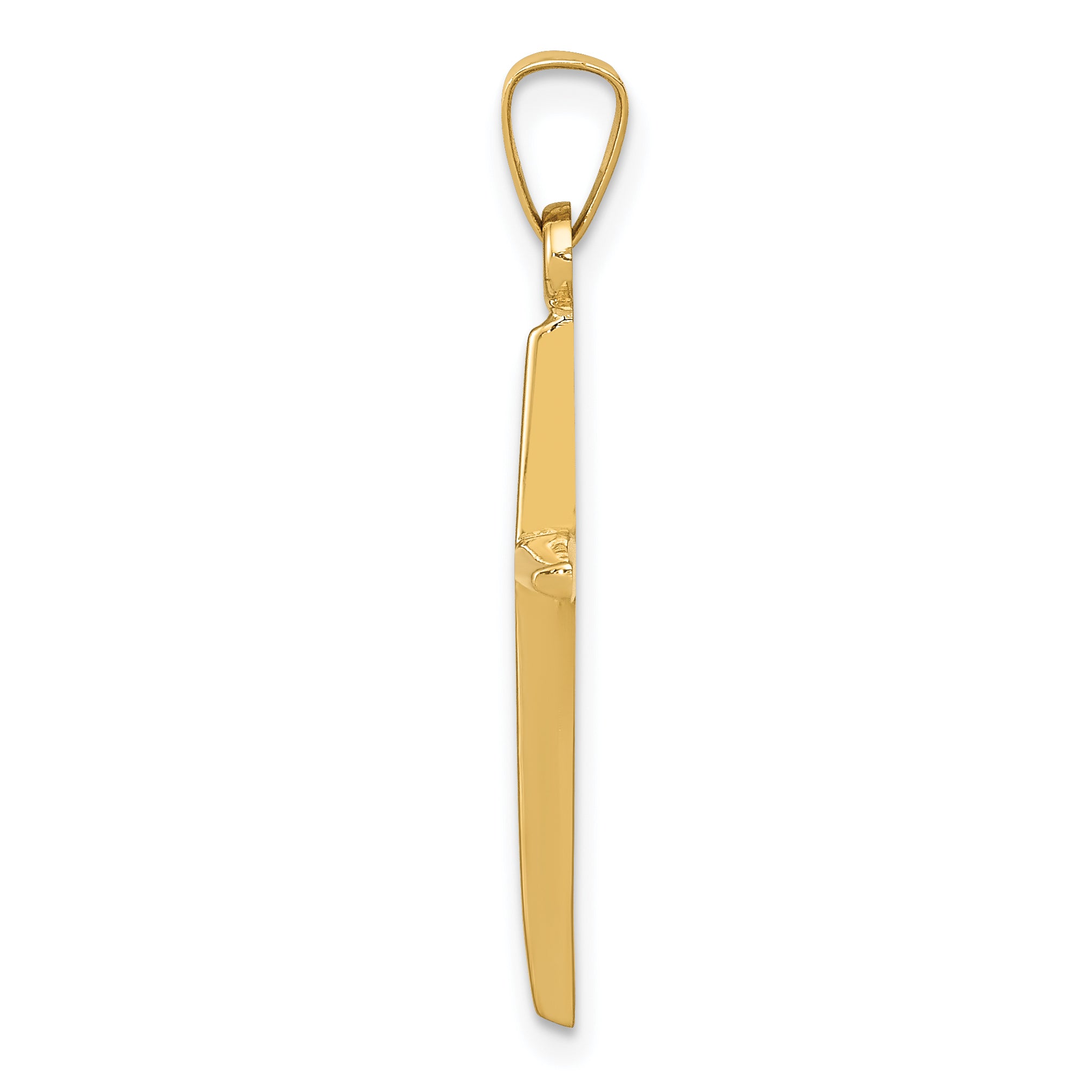 14K Polished Latin Cross Pendant Secondary image