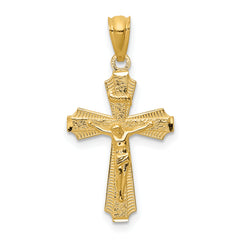 14k Gold Polished Small Passion Crucifix Pendant