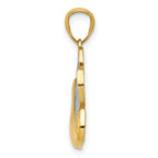 14K w/Rhodium Peace Dove Pendant