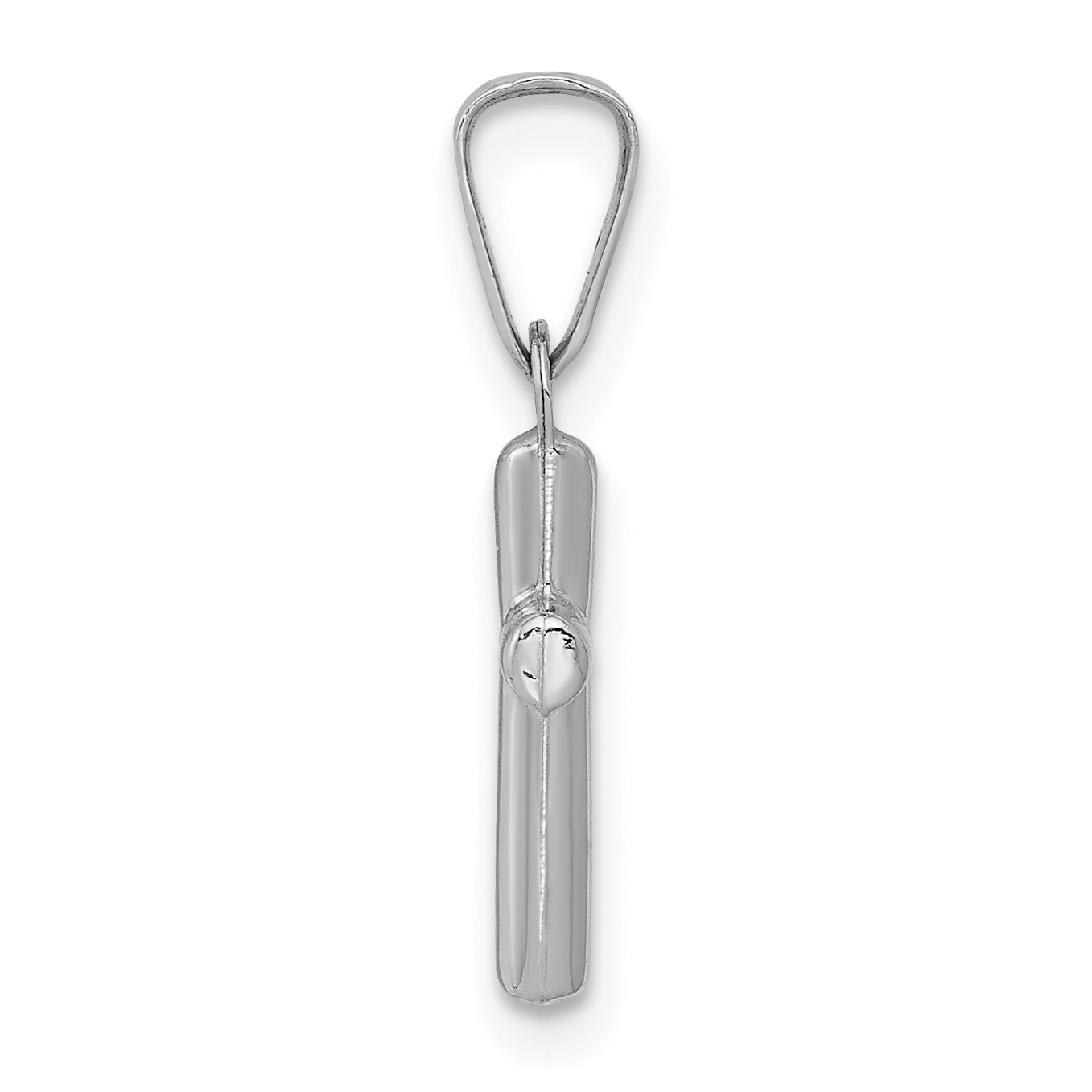14K White Gold Polished Cross Pendant Secondary image