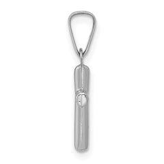 14K White Gold Polished Cross Pendant
