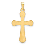 14K  Polished Rounded Cross Pendant