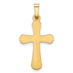 14K Polished Rounded Cross Pendant