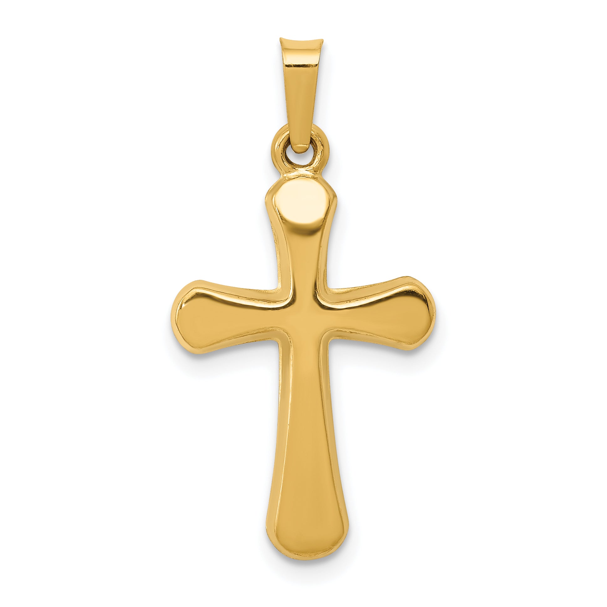 14k Polished Rounded Cross Pendant Main image