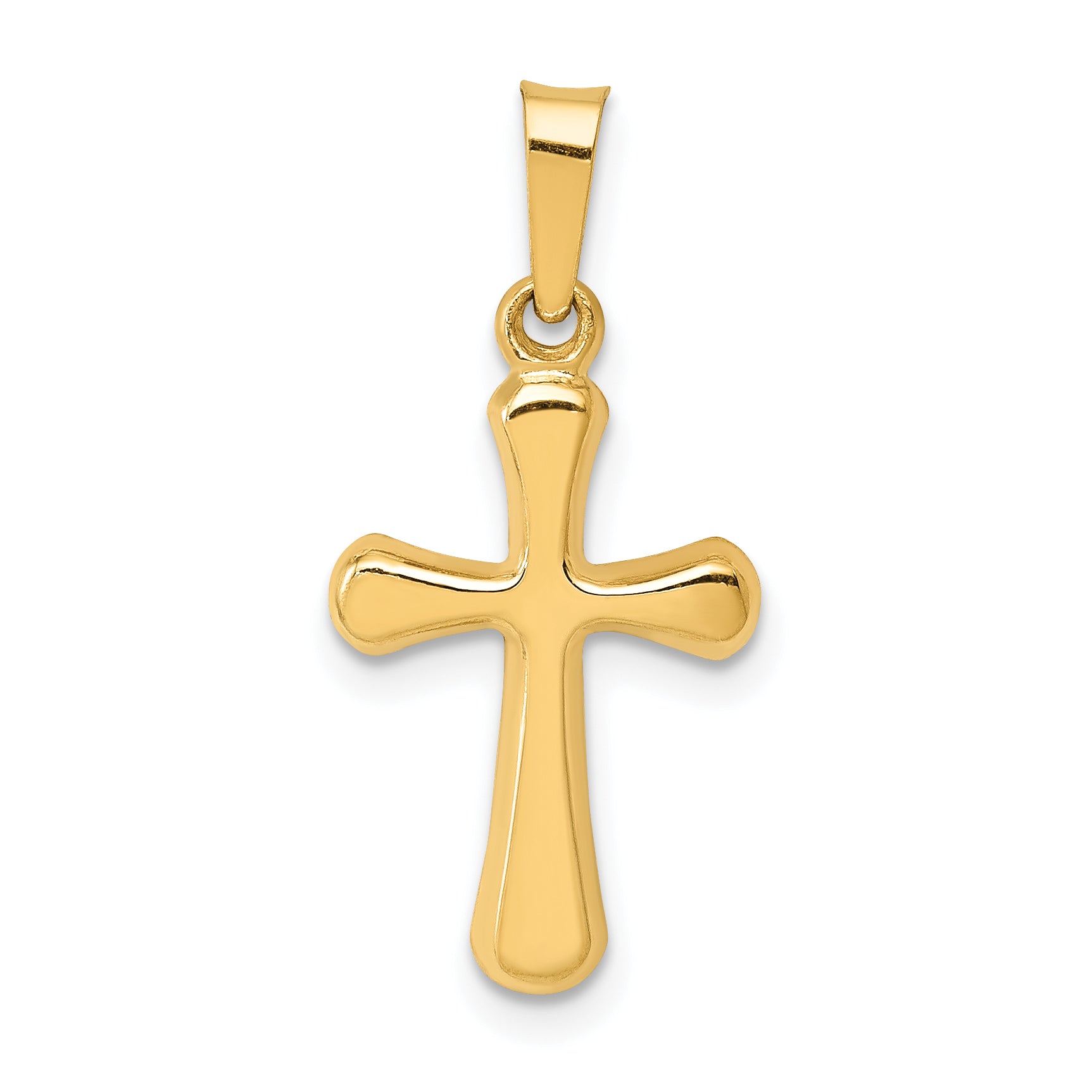 14k Polished Rounded Cross Pendant Main image