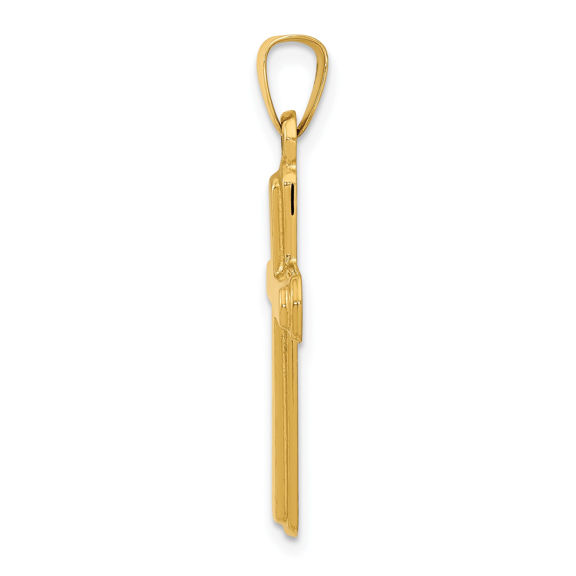 14K Satin Latin Cross Pendant Secondary image