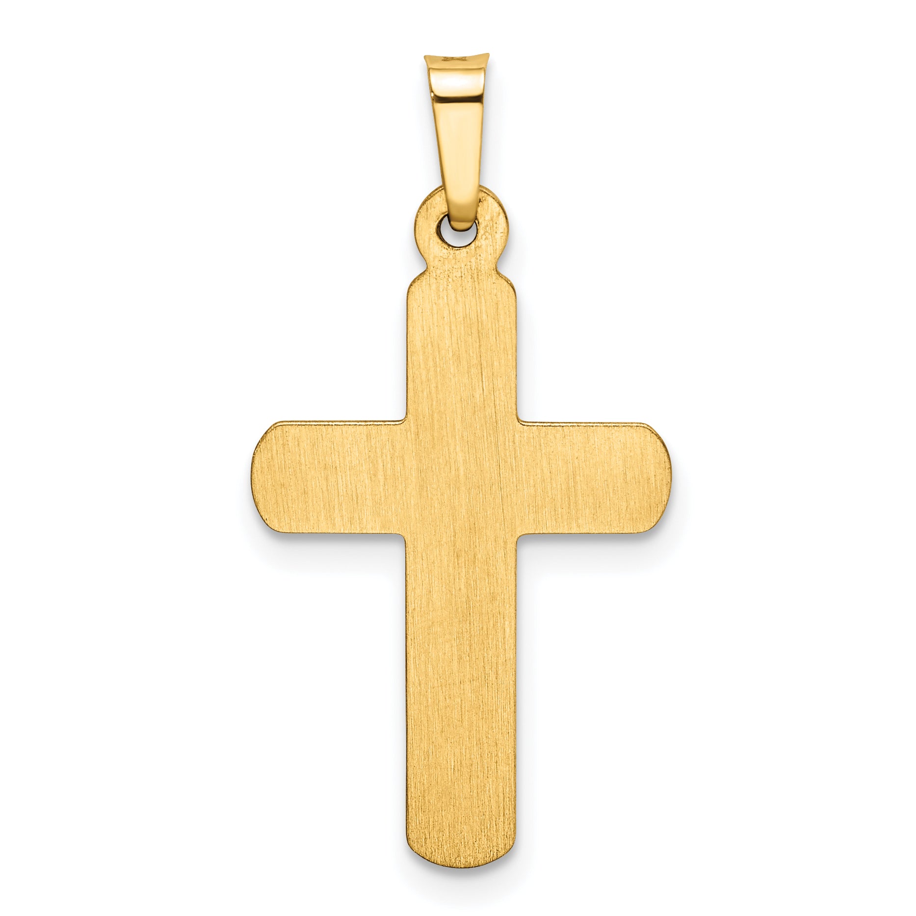 14K Satin Latin Cross Pendant