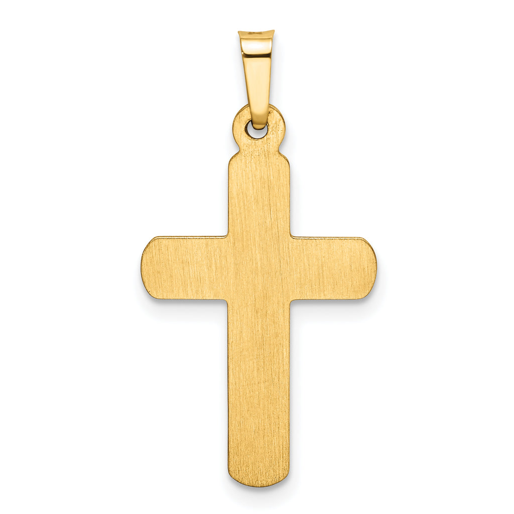 14K Satin Latin Cross Pendant