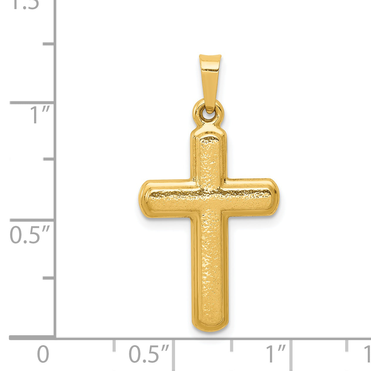 14K Satin Latin Cross Pendant