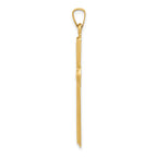 14K Polished Latin Cross Pendant