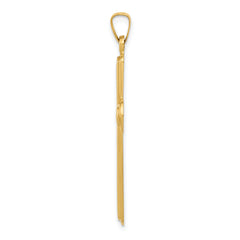 14K Polished Latin Cross Pendant