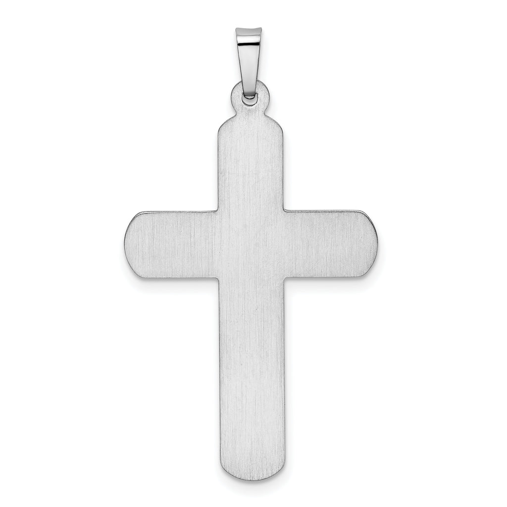 14K White Gold Polished Latin Cross Pendant