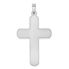 14K White Gold Polished Latin Cross Pendant