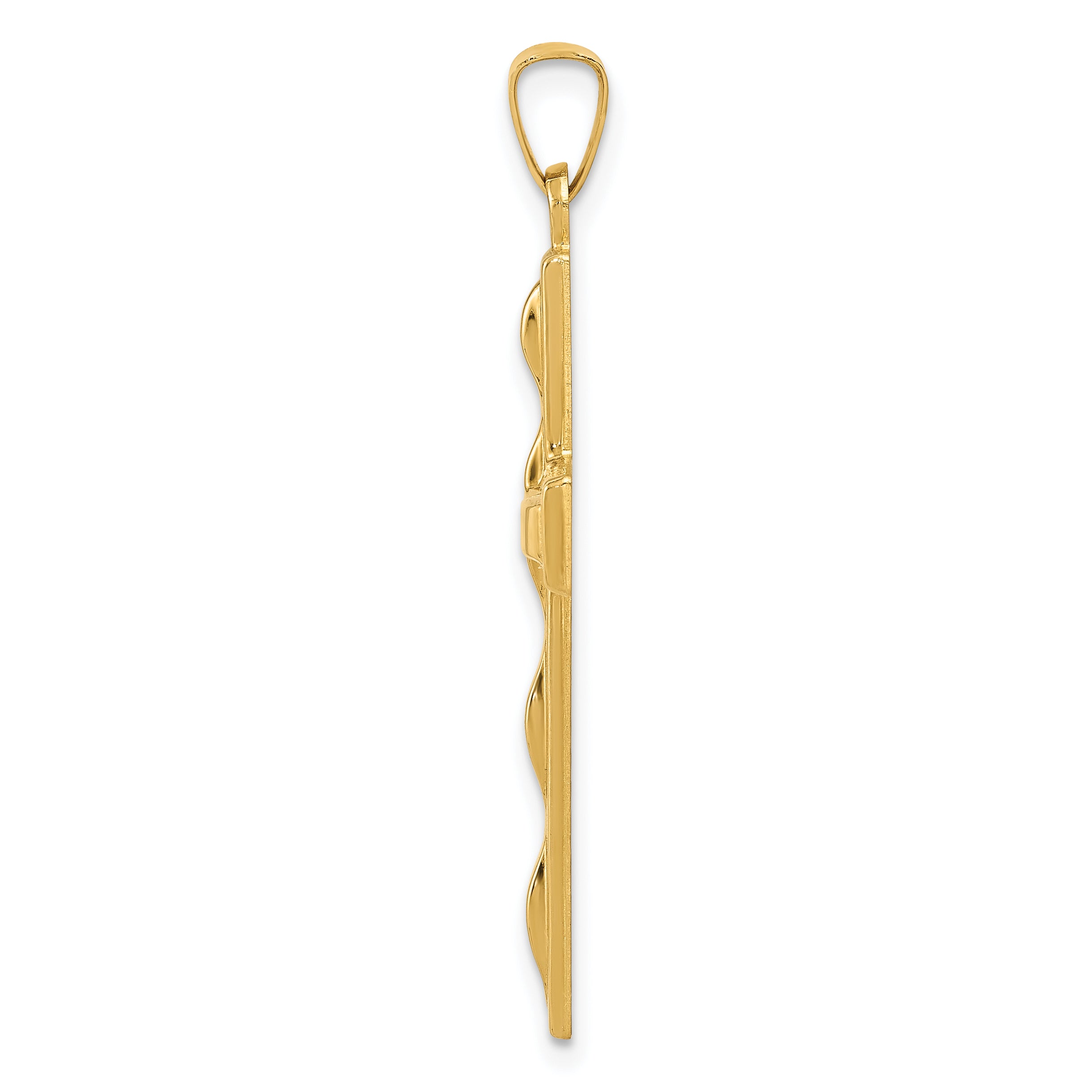 14K Polished Cross Pendant