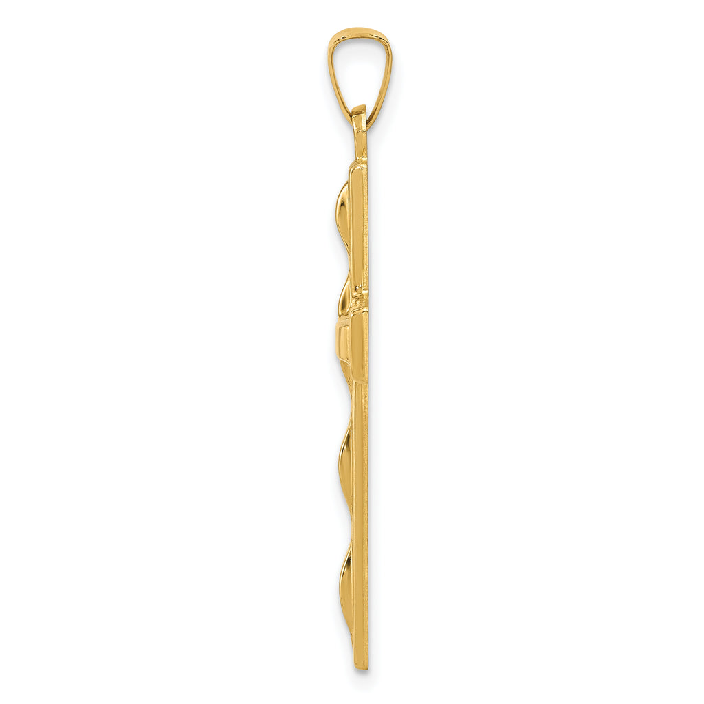 14K Polished Cross Pendant