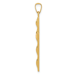 14K Polished Cross Pendant