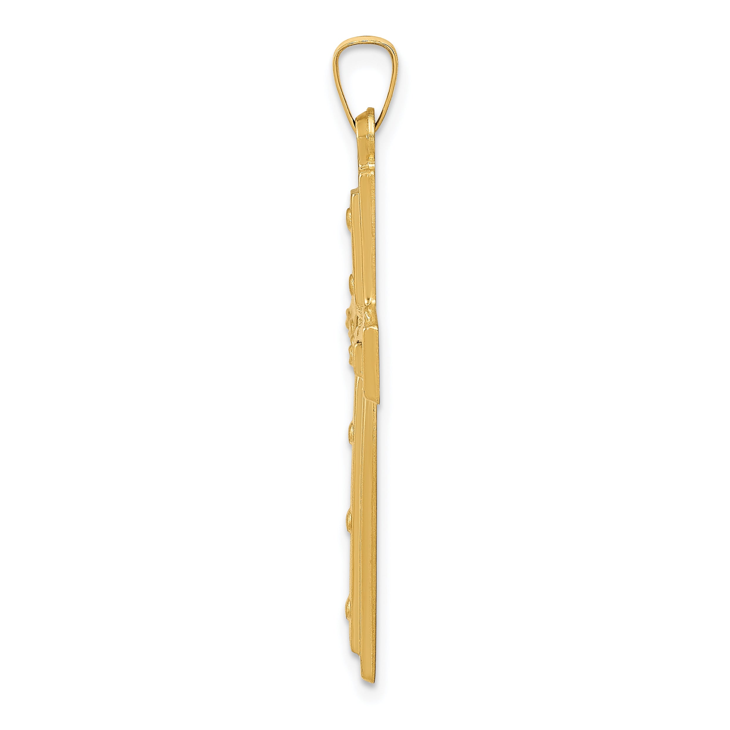 14K Polished Cross Pendant