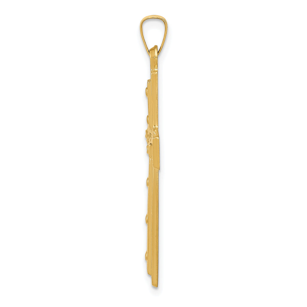 14K Polished Cross Pendant