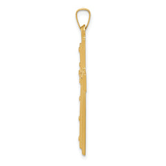 14K Polished Cross Pendant