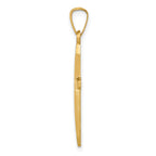 14K Polished Passion Cross Pendant