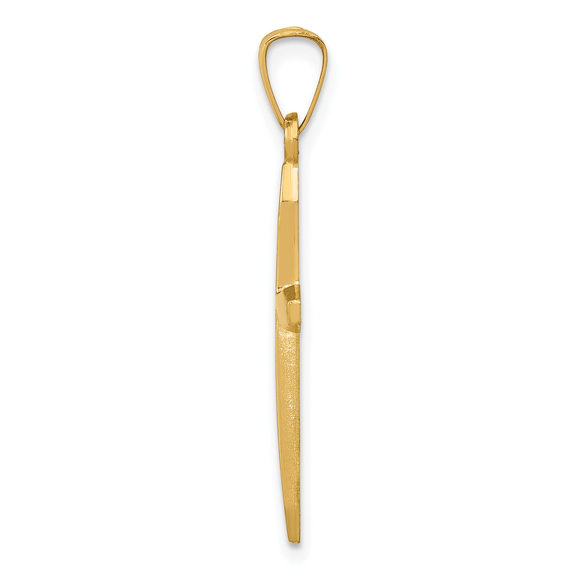 14K Polished Passion Cross Pendant
