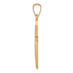 14K Polished Passion Cross Pendant