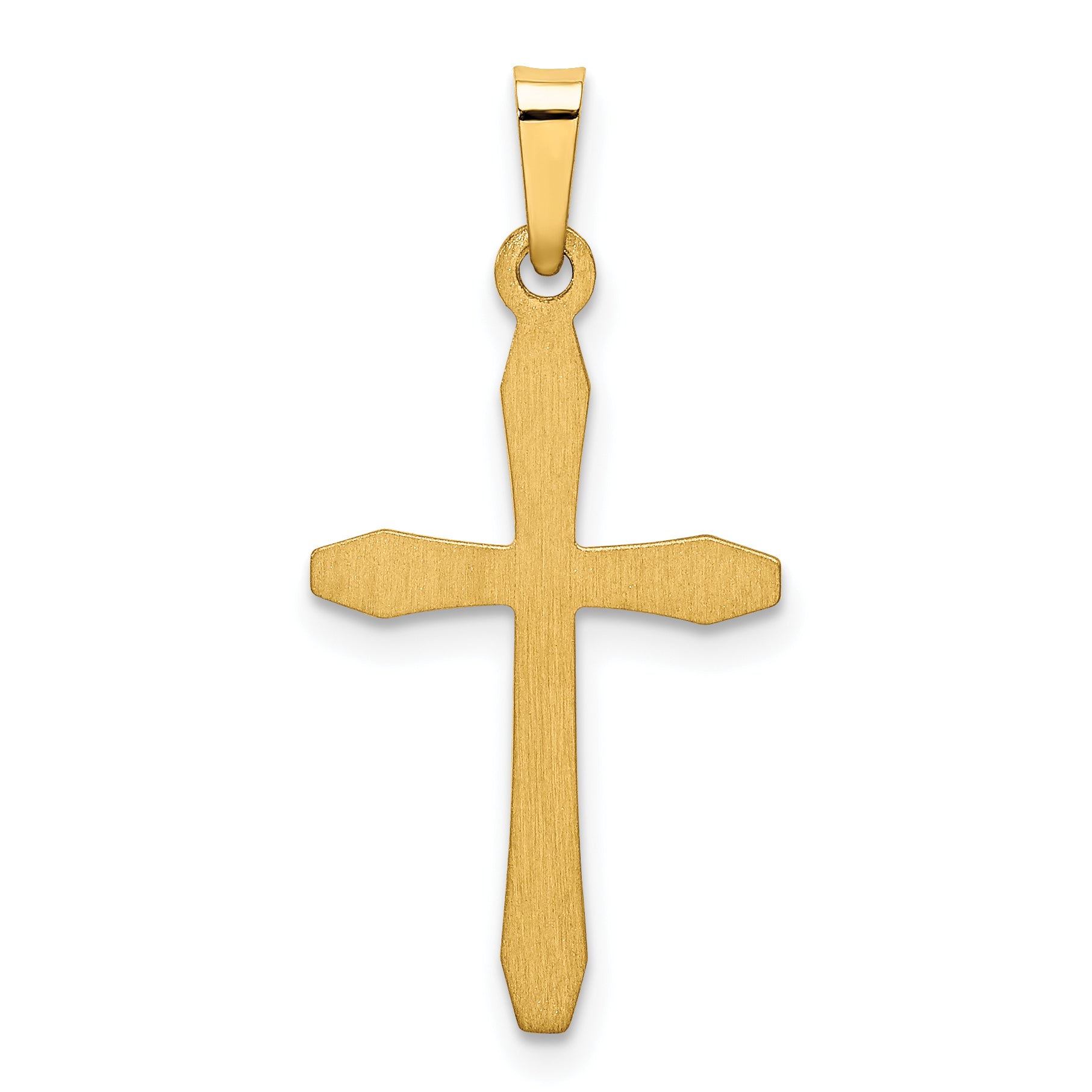 14K Polished Passion Cross Pendant