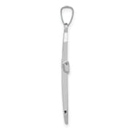14K White Gold Polished Cross Pendant