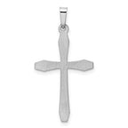 14K White Gold Polished Cross Pendant