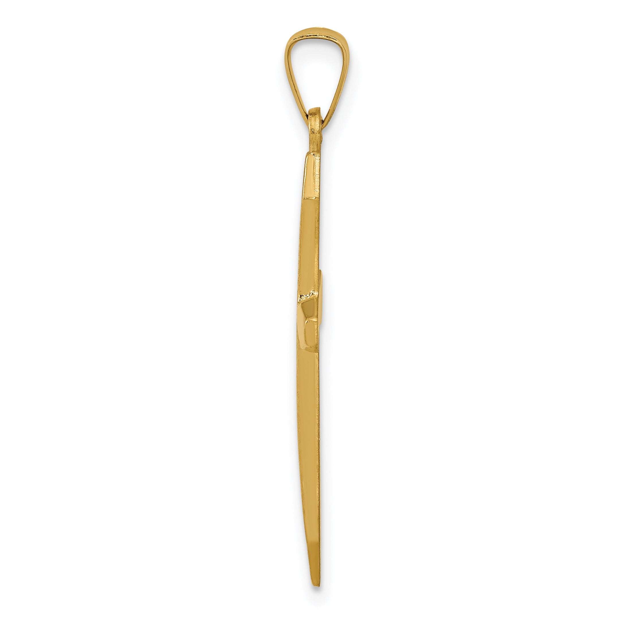 14K Polished Cross Pendant