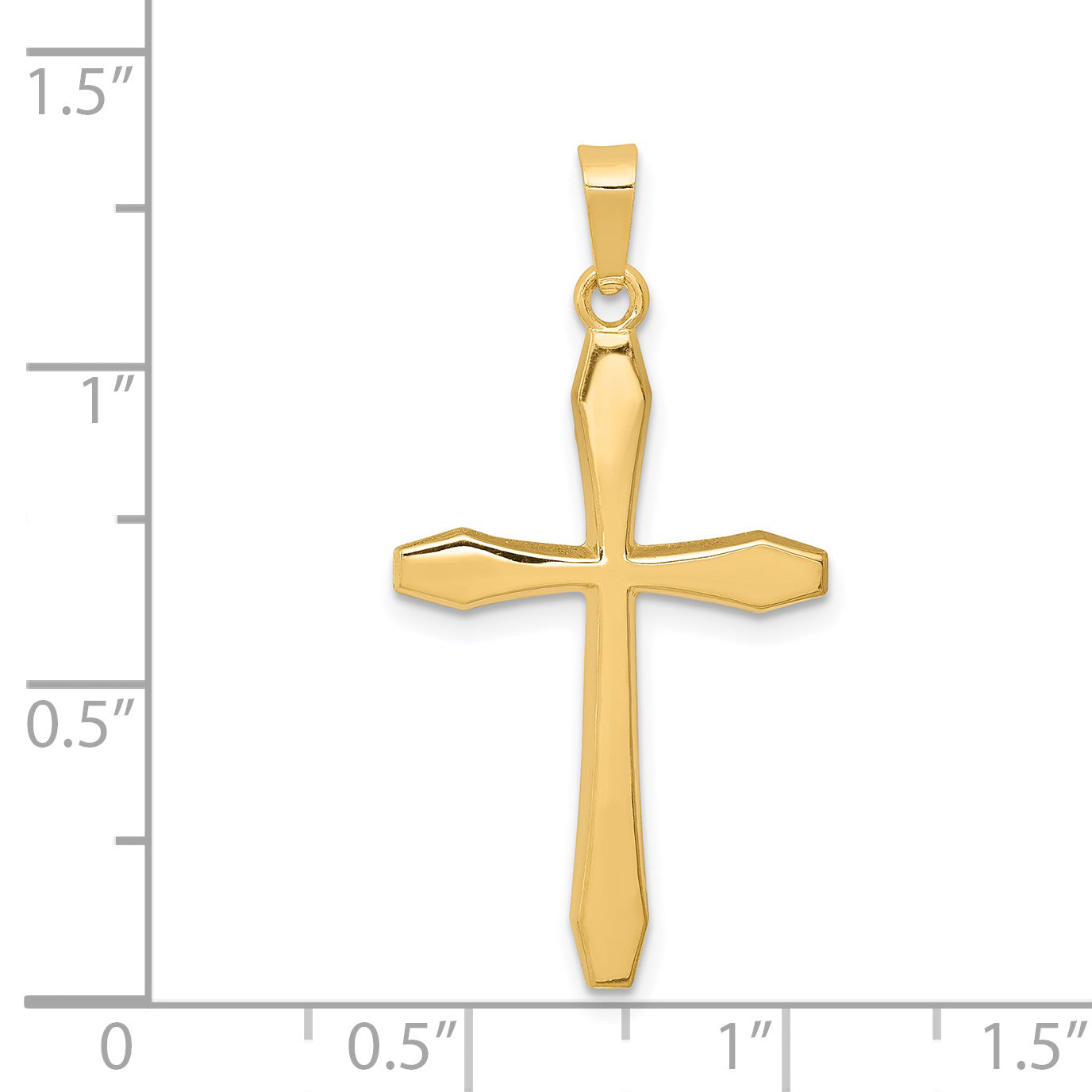 14K Polished Cross Pendant